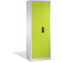 C+P Aktenschrank Acurado mit Drehtüren, 5 Ordnerhöhen, H1950xB700xT400mm Front Viridingrün Korpus Lichtgrau von C + P Möbelsysteme