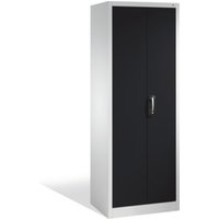 C+P Aktenschrank Acurado mit Drehtüren, 5 Ordnerhöhen, H1950xB700xT500mm Front Schwarzgrau Korpus Lichtgrau von C + P Möbelsysteme