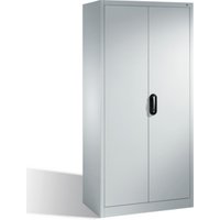 C+P Aktenschrank Acurado mit Drehtüren, innen 6 Pendelstangen, H1950xB930xT500mm Front Weißaluminium von C + P Möbelsysteme