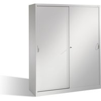 C+P Aktenschrank Acurado mit Schiebetüren, 2 x 5 Ordnerhöhen, H1950xB1600xT500mm Weißaluminium von C + P Möbelsysteme