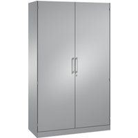 C+P Aktenschrank Asisto mit Drehtüren, 5 Ordnerhöhen, H1980xB1200xT435mm Weißaluminium von C + P Möbelsysteme