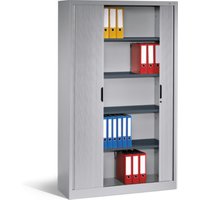 C+P Aktenschrank Omnispace mit Rollladen, 5 Ordnerhöhen, H1980xB1200xT420mm Front Lichtgrau Korpus Lichtgrau von C + P Möbelsysteme