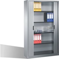 C+P Aktenschrank Omnispace mit Rollladen, 5 Ordnerhöhen, H1980xB1200xT420mm Weißaluminium von C + P Möbelsysteme