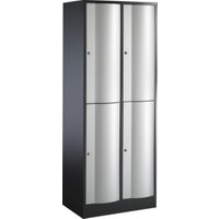 C+P Doppelstockspind Resisto, 4 Fächer, H1950xB770xT540mm Front Weißaluminium Korpus Schwarzgrau C+P Doppelstockspind Resisto, 4 Fächer, H1950xB770xT540mm Front Weißaluminium Korpus Schwarzgrau von C + P Möbelsysteme