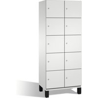 C+P Fächerschrank Cambio auf Füßen, 10 Fächer, H1980xB800xT525mm Front Lichtgrau Korpus Lichtgrau von C + P Möbelsysteme