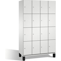 C+P Fächerschrank Cambio auf Füßen, 16 Fächer, H1980xB1200xT525mm Front Lichtgrau Korpus Lichtgrau von C + P Möbelsysteme