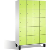 C+P Fächerschrank Cambio auf Füßen, 20 Fächer, H1980xB1200xT525mm Front Viridingrün Korpus Lichtgrau C+P Fächerschrank Cambio auf Füßen, 20 Fächer, H1980xB1200xT525mm Front Viridingrün Korpus Lichtgrau von C&P Möbelsysteme