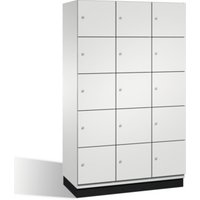 C+P Fächerschrank Cambio auf Sockel, 15 Fächer, H1950xB1200xT525mm Front Lichtgrau Korpus Lichtgrau C+P Fächerschrank Cambio auf Sockel, 15 Fächer, H1950xB1200xT525mm Front Lichtgrau Korpus Lichtgrau von C&P Möbelsysteme