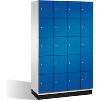 C+P Fächerschrank Cambio auf Sockel, 20 Fächer, H1950xB1200xT525mm Front Enzianblau Korpus Lichtgrau C+P Fächerschrank Cambio auf Sockel, 20 Fächer, H1950xB1200xT525mm Front Enzianblau Korpus Lichtgrau von C&P Möbelsysteme