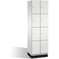 C+P Fächerschrank Cambio auf Sockel, 8 Fächer, H1950xB600xT525mm Front Lichtgrau Korpus Lichtgrau von C + P Möbelsysteme