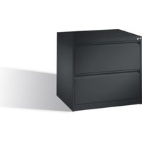 C+P Hängeregistraturschrank Acurado DIN A4, 2 Schubladen, zweibahnig Schwarzgrau von C + P Möbelsysteme