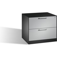 C+P Hängeregistraturschrank Asisto DIN A4, 2 Schubladen, zweibahnig Front Weißaluminium Korpus Schwarzgrau C+P Hängeregistraturschrank Asisto DIN A4, 2 Schubladen, zweibahnig Front Weißaluminium Korpus Schwarzgrau von C + P Möbelsysteme