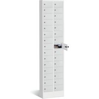 C+P Kleingefachschrank Intro mit 30 Fächern, H1950xB460xT200mm Front Lichtgrau Korpus Lichtgrau von C + P Möbelsysteme