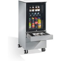 C+P Kühlschrank-Caddy Asisto für Besteck und Geschirr, H1150xB500xT600mm Weißaluminium von C + P Möbelsysteme