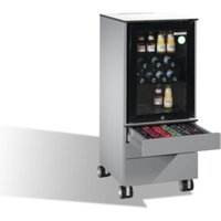 C+P Kühlschrank-Caddy Asisto für Cappuccino- und Espresso-Tassen, H1150xB500xT600mm Weißaluminium von C + P Möbelsysteme