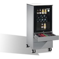 C+P Kühlschrank-Caddy Asisto für Cappuccino- und Lungo-Tassen, H1150xB500xT600mm Weißaluminium von C + P Möbelsysteme