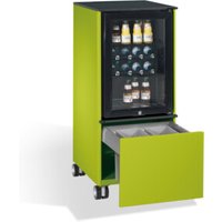 C+P Kühlschrank-Caddy Asisto mit Abfallsammler, H1150xB500xT600mm Viridingrün von C + P Möbelsysteme