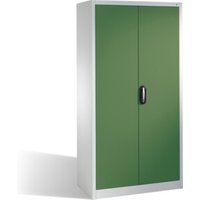 C+P Magazinschrank mit 4 Böden zur Aufnahme von Sichtlagerkästen, H1980xB1000xT420mm Front Resedagrün Korpus Lichtgrau von C + P Möbelsysteme