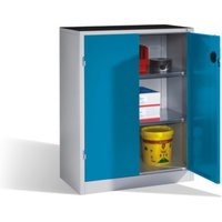 C+P Schwerlast-Beistellschrank mit Drehtüren, innen 2 Böden, H1200xB930xT500mm Front Lichtblau Korpus Lichtgrau von C + P Möbelsysteme