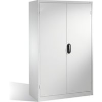 C+P Schwerlast-Werkzeugschrank mit Drehtüren, innen 4 Böden, H1950xB1200xT600mm Front Lichtgrau Korpus Lichtgrau von C + P Möbelsysteme