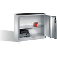 C+P Werkzeug-Beistellschrank mit Drehtüren, innen 1 Boden, H1000xB1200xT500mm Front Lichtgrau Korpus Lichtgrau von C + P Möbelsysteme