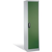 C+P Werkzeugschrank mit Drehtür, innen 4 Böden, H1950xB500xT400mm Front Resedagrün Korpus Lichtgrau von C + P Möbelsysteme