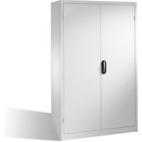 C+P Werkzeugschrank mit Drehtüren, 3 Böden und 3 Schübe, H1950xB1200xT400mm Front Lichtgrau Korpus Lichtgrau von C + P Möbelsysteme