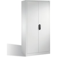 C+P Werkzeugschrank mit Drehtüren, innen 3 Böden und Wertfach, H1950xB930xT500mm Front Lichtgrau Korpus Lichtgrau von C + P Möbelsysteme