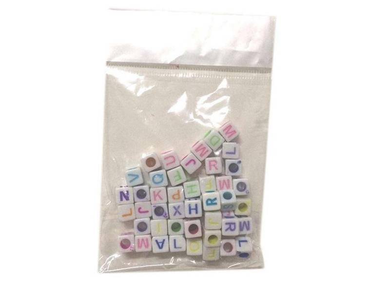 C&T Handels GmbH Gummibänder 40 Loom Beads für Loom Gummibänder "Würfel mit Buchstaben" von C&T Handels GmbH