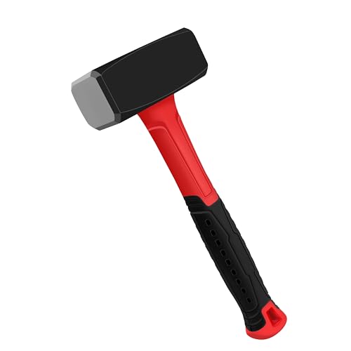C&T Vorschlaghammer,1500g Masonry Hammer,Feustel Hammer,Sledgehammer,Kopfgewicht, verstärkte Kopf-Schaft-Verbindung zum Einschlagen von Vollnägeln, rutschfester Griff C&T Vorschlaghammer,1500g Masonry Hammer,Feustel Hammer,Sledgehammer,Kopfgewicht, verstärkte Kopf-Schaft-Verbindung zum Einschlagen von Vollnägeln, rutschfester Griff von C&T