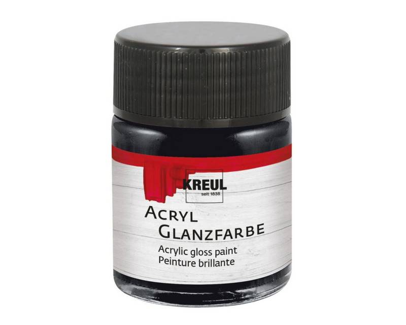 C. KREUL Acrylfarbe KREUL Acryl Glanzfarbe schwarz 50ml Glas von C. KREUL