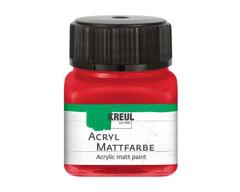 C. KREUL Acrylfarbe KREUL Acryl Mattfarbe dunkelrot 20ml Glas von C. KREUL