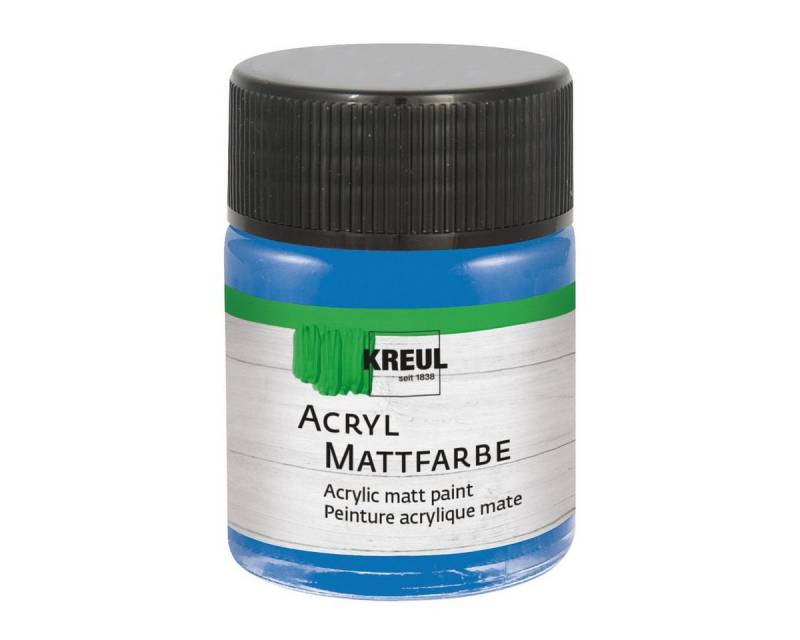 C. KREUL Acrylfarbe KREUL Acryl Mattfarbe enzianblau 50ml Glas von C. KREUL