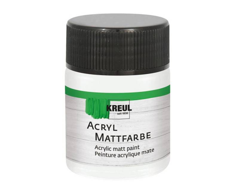 C. KREUL Acrylfarbe KREUL Acryl Mattfarbe pastellweiß 50ml Glas von C. KREUL