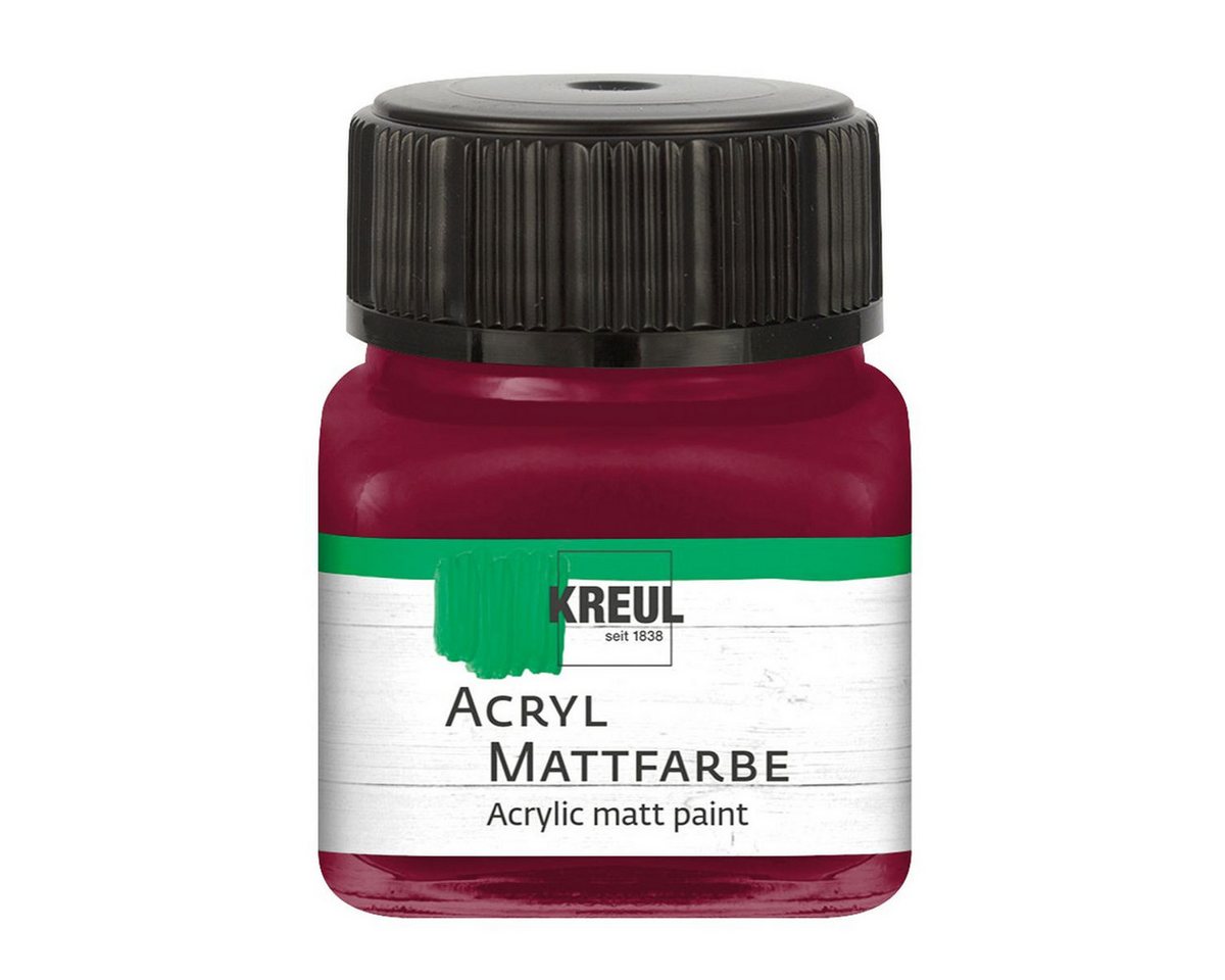 C. KREUL Acrylfarbe KREUL Acryl Mattfarbe weinrot 20ml Glas C. KREUL Acrylfarbe KREUL Acryl Mattfarbe weinrot 20ml Glas von C. KREUL