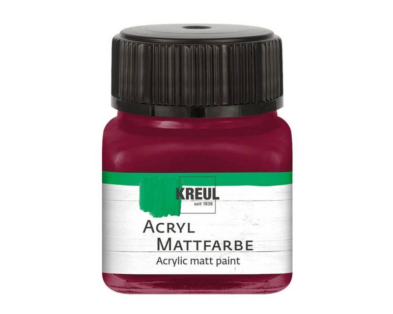 C. KREUL Acrylfarbe KREUL Acryl Mattfarbe weinrot 20ml Glas von C. KREUL