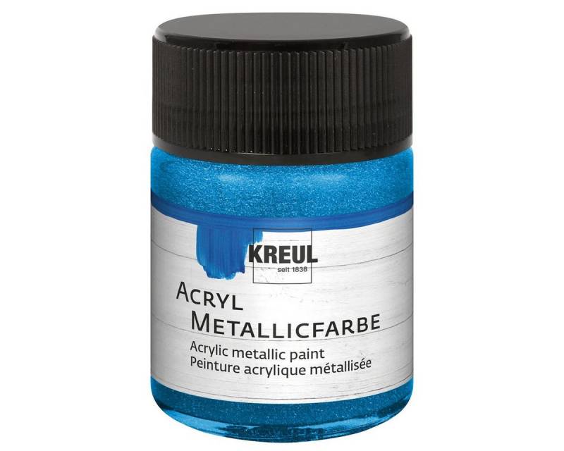 C. KREUL Acrylfarbe KREUL Acryl Metallicfarbe blau 50ml Glas C. KREUL Acrylfarbe KREUL Acryl Metallicfarbe blau 50ml Glas von C. KREUL