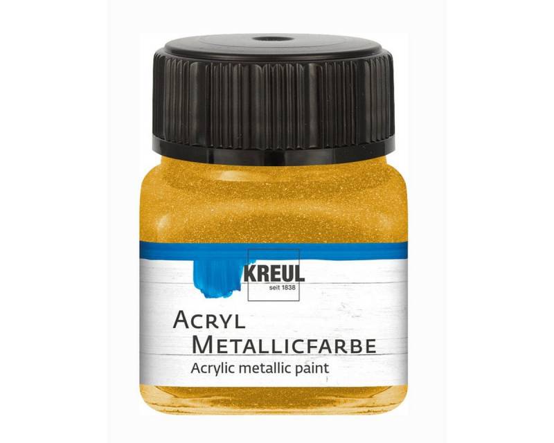 C. KREUL Acrylfarbe KREUL Acryl Metallicfarbe gold 20ml Glas von C. KREUL