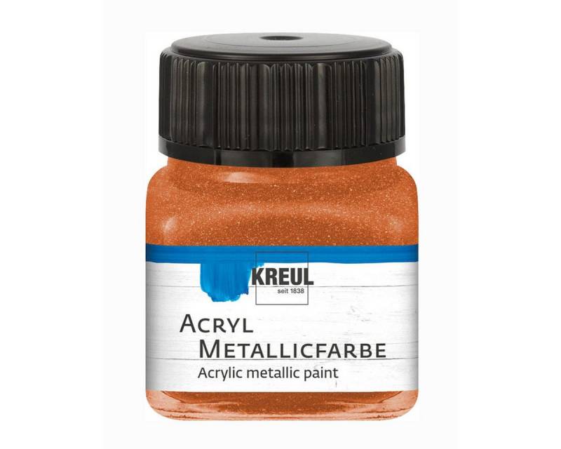 C. KREUL Acrylfarbe KREUL Acryl Metallicfarbe kupfer 20ml Glas von C. KREUL
