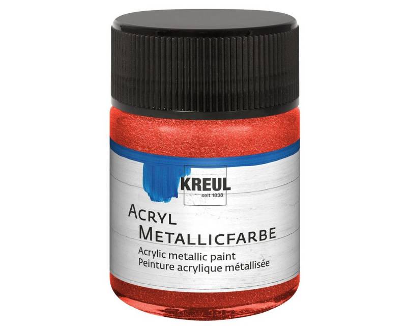 C. KREUL Acrylfarbe KREUL Acryl Metallicfarbe rot 50ml Glas C. KREUL Acrylfarbe KREUL Acryl Metallicfarbe rot 50ml Glas von C. KREUL