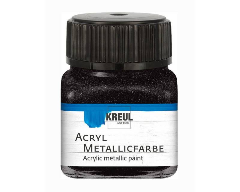 C. KREUL Acrylfarbe KREUL Acryl Metallicfarbe schwarz 20ml Glas von C. KREUL