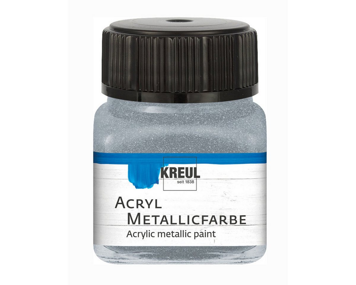 C. KREUL Acrylfarbe KREUL Acryl Metallicfarbe silber 20ml Glas C. KREUL Acrylfarbe KREUL Acryl Metallicfarbe silber 20ml Glas von C. KREUL