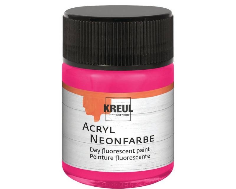 C. KREUL Acrylfarbe KREUL Acryl Neonfarbe neonpink 50ml Glas von C. KREUL