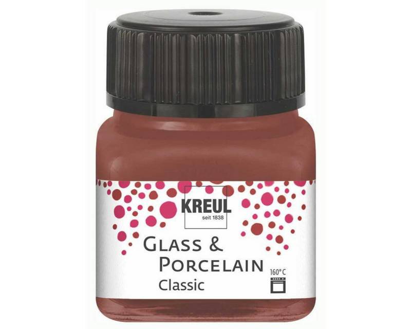 C. KREUL Porzellanfarbe KREUL Glass & Porcelain Farbe Classic cognac 20ml Glas von C. KREUL