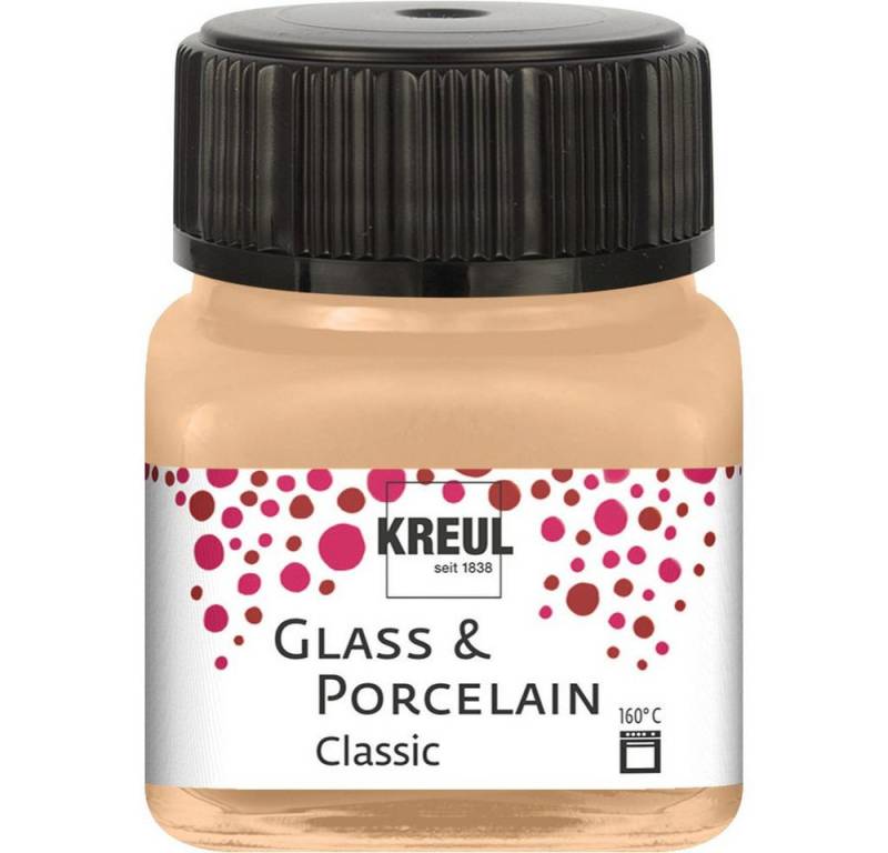 C. KREUL Porzellanfarbe KREUL Glass & Porcelain Farbe Classic metallic champagner 20ml Glas von C. KREUL