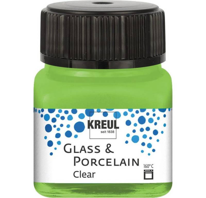 C. KREUL Porzellanfarbe KREUL Glass & Porcelain Farbe Clear apfelgrün 20ml Glas von C. KREUL