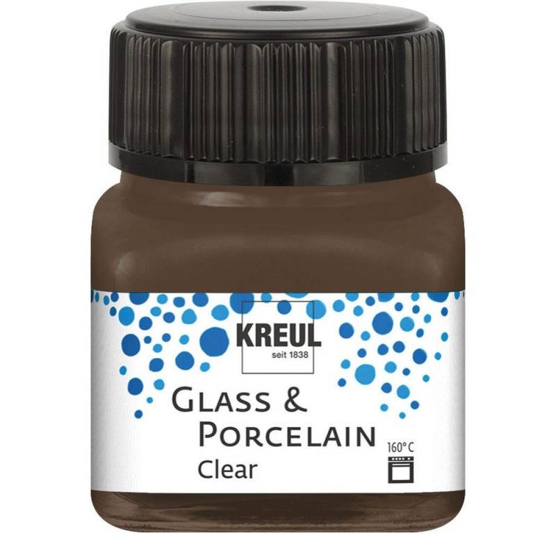 C. KREUL Porzellanfarbe KREUL Glass & Porcelain Farbe Clear espressobraun 20ml Glas von C. KREUL