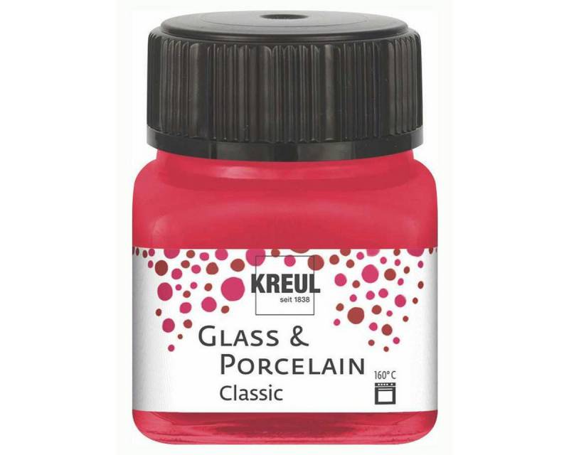 C. KREUL Porzellanfarbe KREUL Glass & Porcelain Farbe Clear karminrot 20ml Glas von C. KREUL