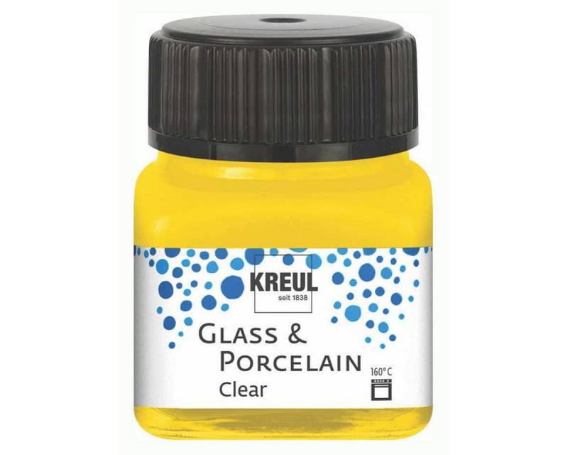 C. KREUL Porzellanfarbe KREUL Glass & Porcelain Farbe Clear sonnengelb 20ml Glas von C. KREUL