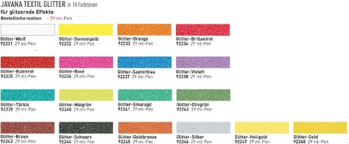 Stoffmalfarbe,Textil Glitter Pen 25 ml Glitter-Silber von Kreul
